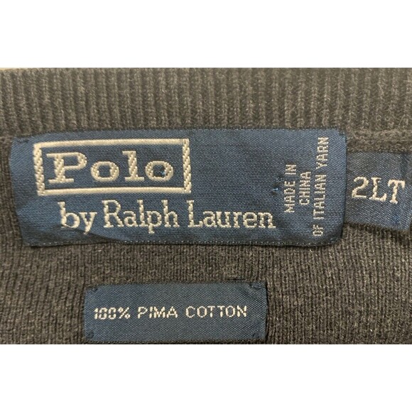 Vintage Polo Ralph Lauren 100% Pima Cotton Men’s Gray Sweater Vest 2LT - Picture 3 of 7